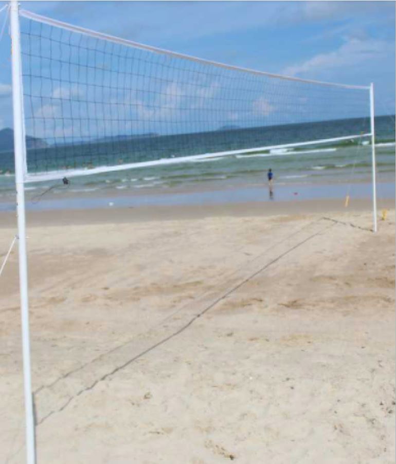 Volleyball Set with Metal Poles & Net + Ball + Pump