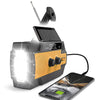Emergency Solar Hand Crank Portable Charger and Flashlight - Orange
