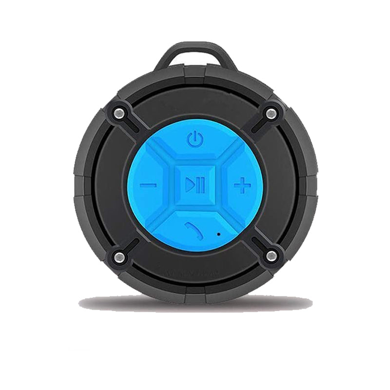 Waterproof Bluetooth Speaker with Suction Cup - Blue