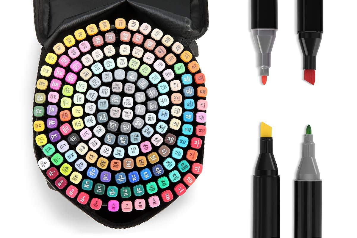 168-Piece Colour Marker Set (Black)