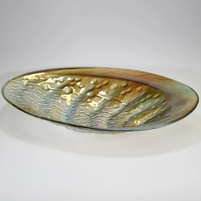 Moana Road: Paua Bowl - Glass (43cm)
