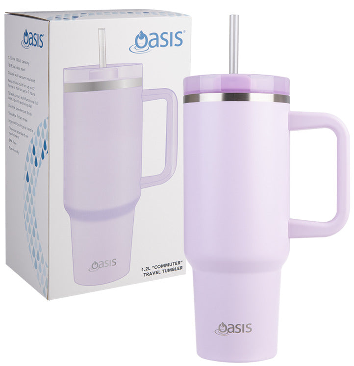 Oasis: Insulated Commuter Travel Tumbler - Orchid (1.2L) - D.Line