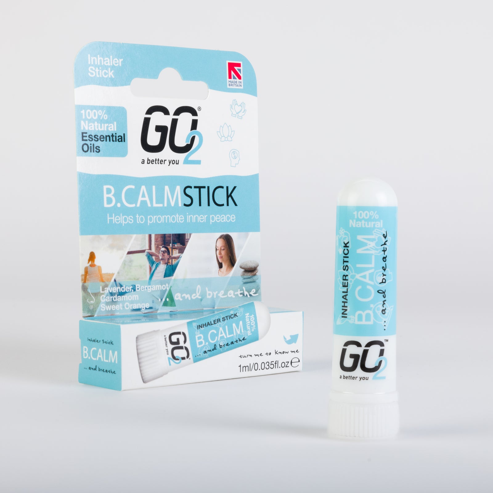 Go2: Essential Oil Inhaler Stick - B.Calm (1ml)