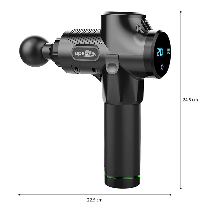 Massage Gun- Hand held - x6 Heads Black