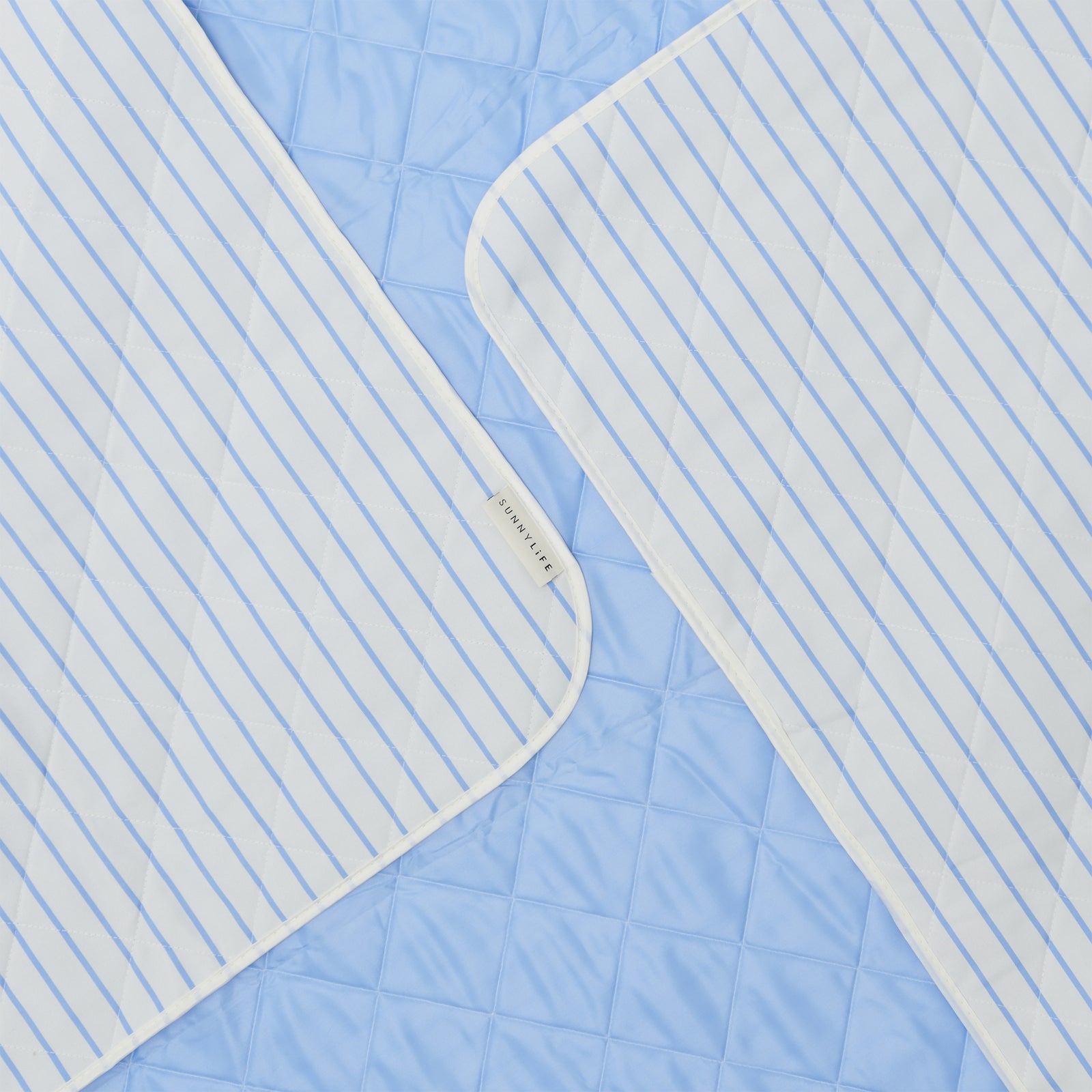 Sunnylife: Beach and Picnic Blanket - Le Weekend Mid Blue-Cream