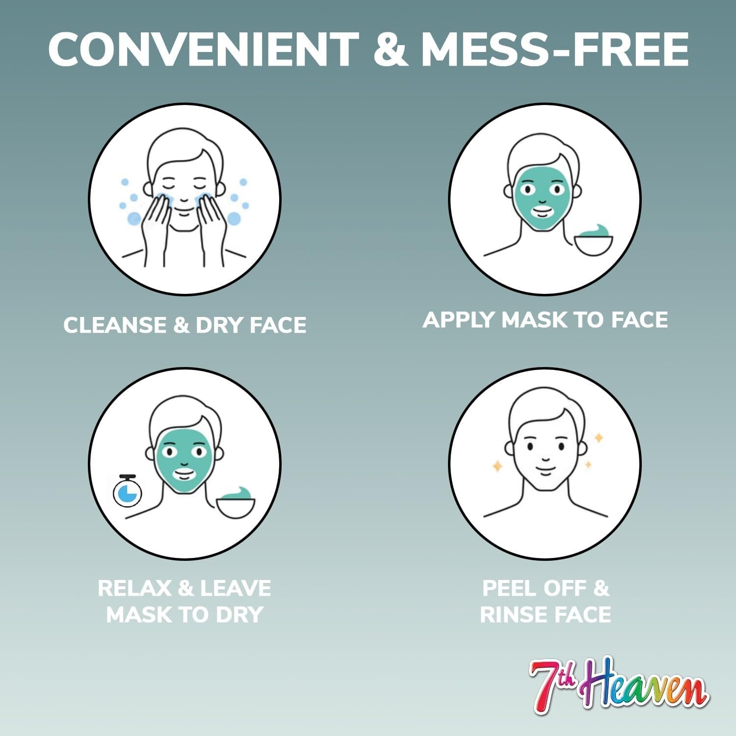 7th Heaven: Men's Skin Power Face Mask, Blackhead Buster Set