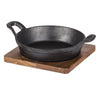Davis & Waddell: Fine Foods Cast Iron Skillet with Acacia Trivet - Round (24.5x18.5x7.2cm)