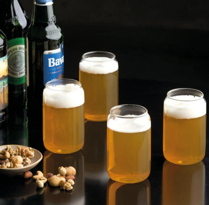 Beer Can Shaped Glass Set (Set of 4)