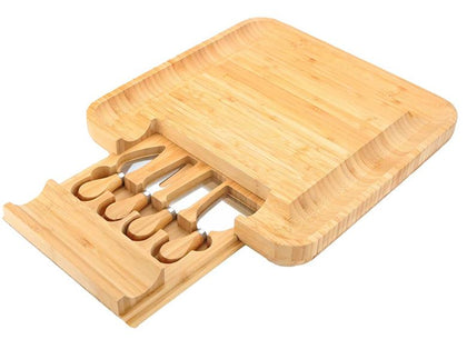 Bamboo Cheese Board Four Piece Set