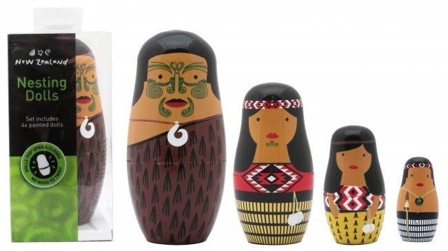 NZ Gift: Maori Whanau - Nesting Doll Set