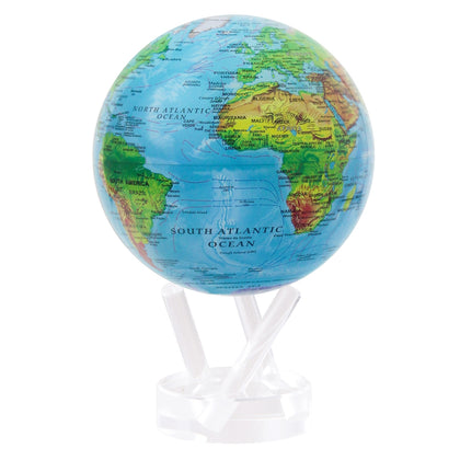 MOVA: Self Rotating Globe - Relief Map Blue - 11.5cm