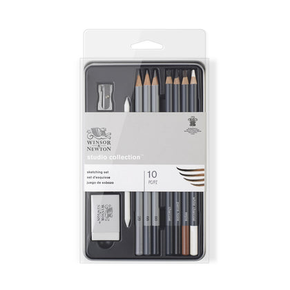 Winsor & Newton: Sketching Pencil Tin - 10 Piece