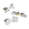 The Carat Shop: Harry Potter Stud Earring Set Snitch/Deathly Hallows/Platform 9 3/4