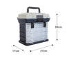 Ape Basics 4 Drawers Portable Fishing Tackle Box - Blue Grey