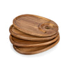 Wine Appetizer Plate Set of 4 - Acacia Wood