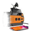 Emergency Solar Hand Crank Portable Charger and Flashlight - Orange