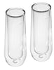 Corkcicle: Barware Flute Glasses - Clear Double Walled Cup