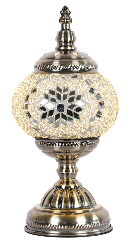 Turkish Mosaic Lamp 28.5cm - Single (White/Style #2)