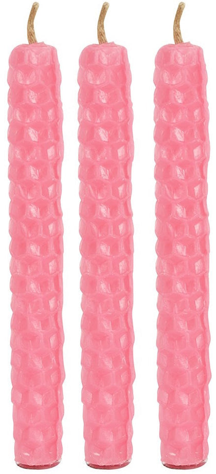 Blessed Bee: Beeswax Spell Candles - Pink