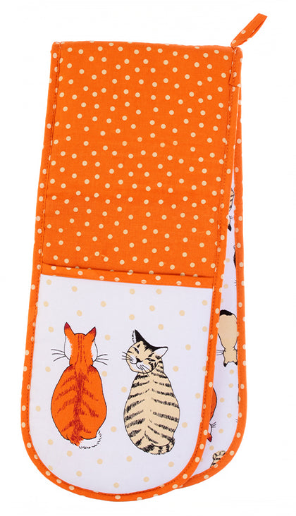 Ulster Weavers: Double Oven Gloves - Cats In Waiting