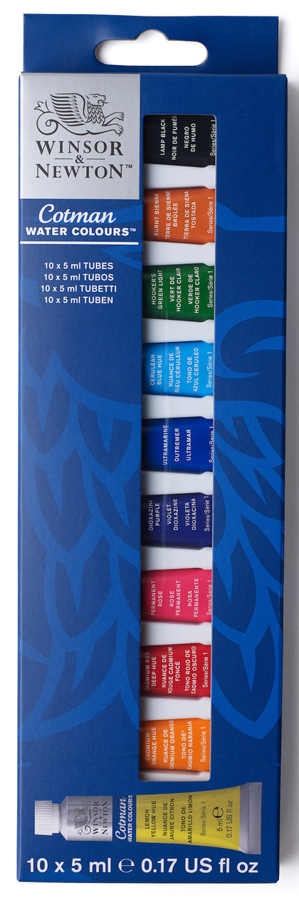 Winsor & Newton: Cotman Watercolour - Arrival Set (10 x 5ml)