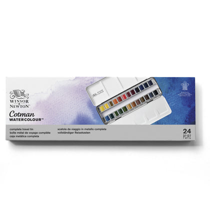 Winsor & Newton: Cotman Watercolour - Complete Travel Tin (24 HPan)