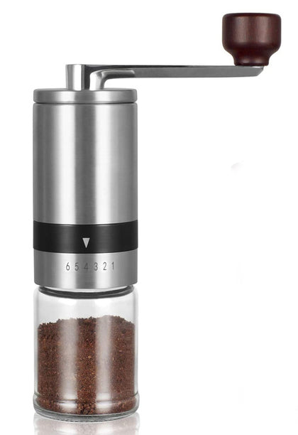 Manual Coffee Grinder - 6-Settings (Silver)