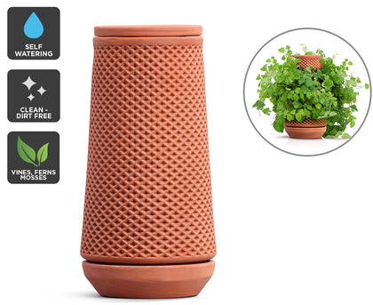 Self-Watering Terracotta Ceramic Planter