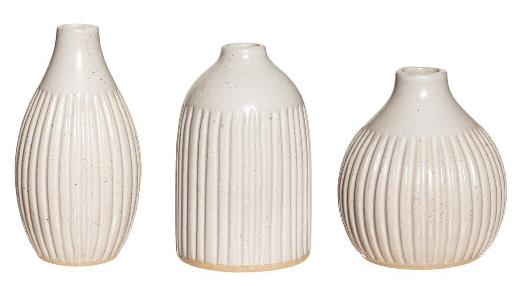 Sass & Belle: Grooved Bud Vases - (Set of 3)