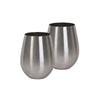 Po di Fame: Stemless Stainless Steel - Wine Glass Set