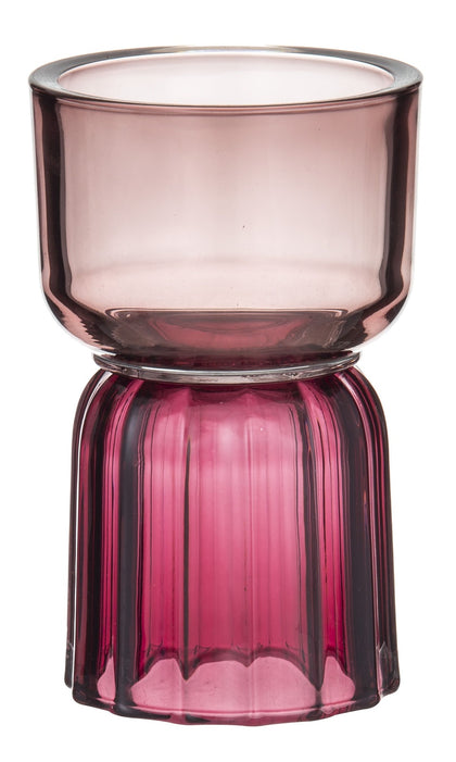 Amalfi: Palais Candle Holder - Crimson/Pink