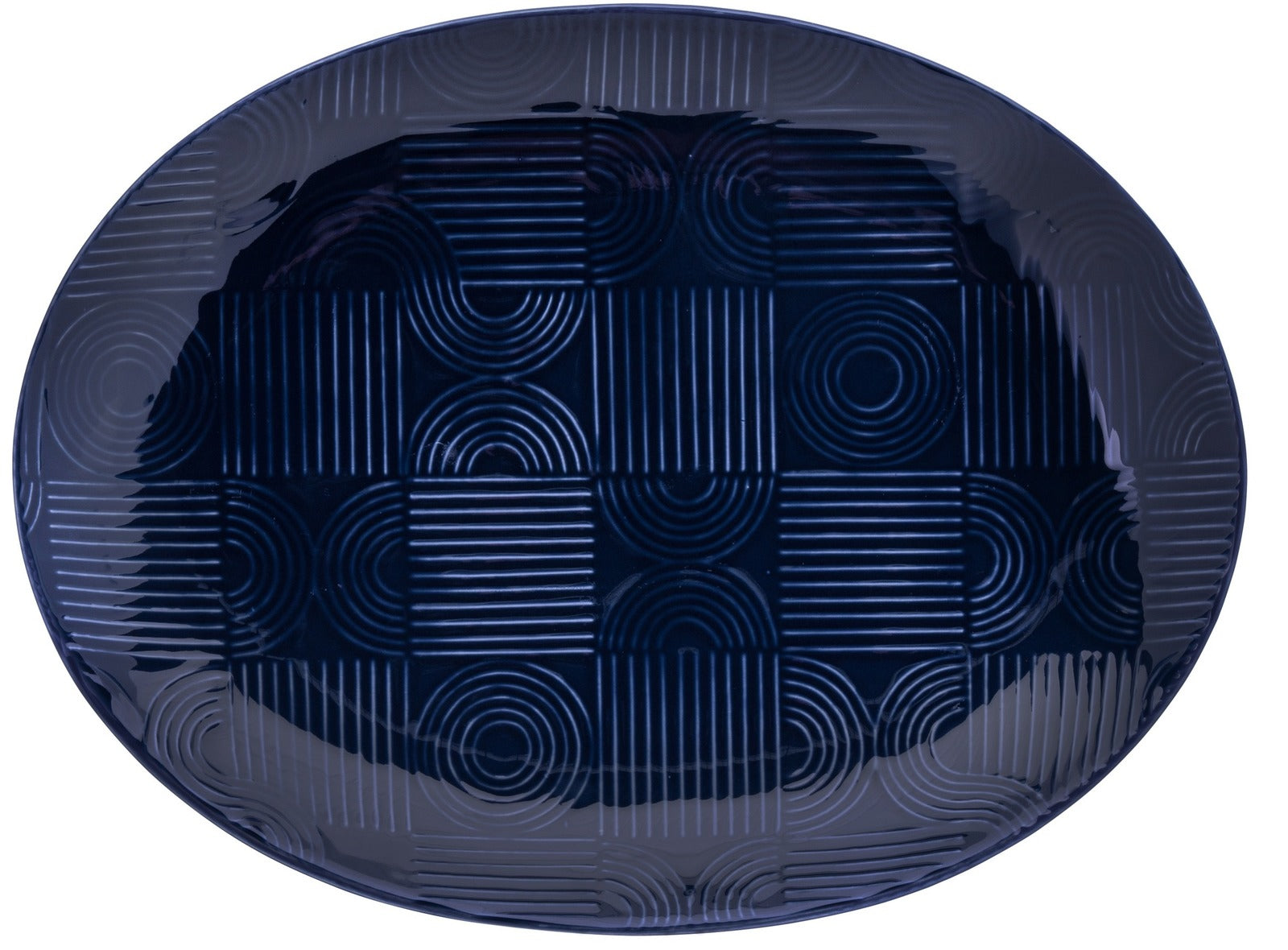 Maxwell & Williams: Indigo Blue Arc Oval Platter - 36cm