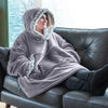 Snug-Rug: Oversized Blanket Hoodie Giant Sweatshirt - Lilac Grey