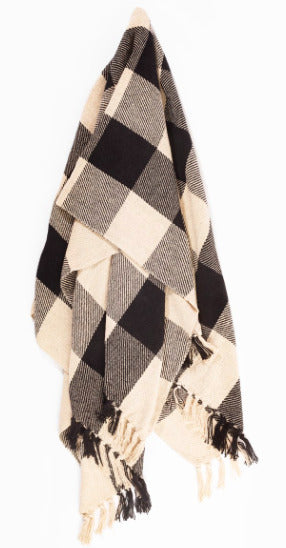 Sass &Belle: Black Gingham Throw