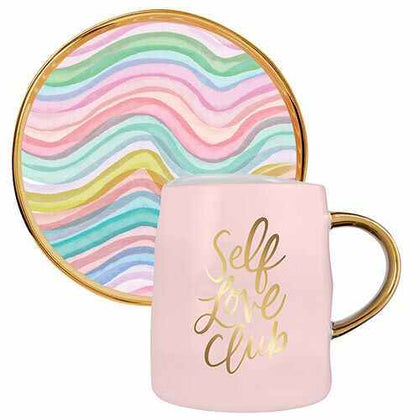 Artisanal Mug And Saucer Set - Self Love Club