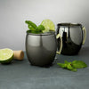Black Moscow Mule Mug with Gold Handle