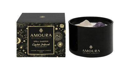 Amoura: Crystal Infused Candle - Spell Garden