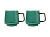 Maxwell & Williams: Blend Sala Glass Mug Set - Forest Green (400ml)