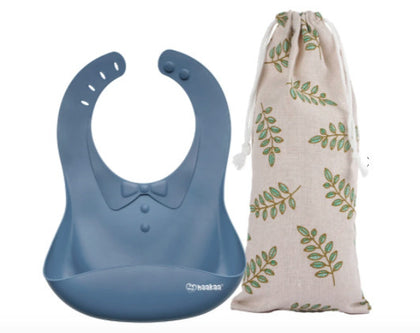 Haakaa: Silicone Baby Bib - Bluestone