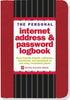 The Personal Internet Address & Password Logbook (Red) (Hardback)