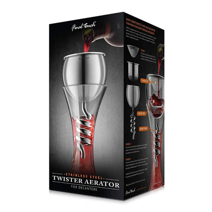 Final Touch: Steel Twister Aerator for Decanters