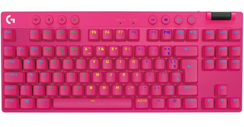 Logitech G PRO X TKL LIGHTSPEED Gaming Keyboard (Magenta)