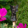 Jardinopia Garden Décor: Antique Bronze Topper - Fairy Sitting On Tree Stump