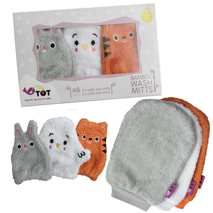 Tidy Tot: Bamboo Wash Mitt Set