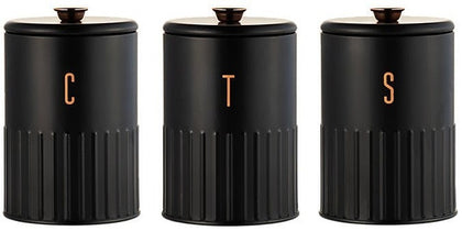 Maxwell & Williams: Astor Canister Set - Black (Set of 3)