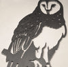 Metalbird: Barn Owl Garden Art