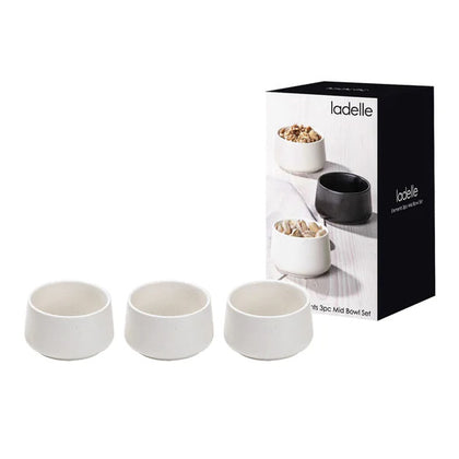 Ladelle: Elements White Mid 3 Pack Bowl Set