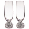 Kiara: Silver Champagne Glass Set