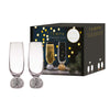 Kiara: Silver Champagne Glass Set