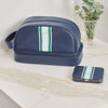 Annabel Trends: Mens Stripe Toiletry Bag - Navy